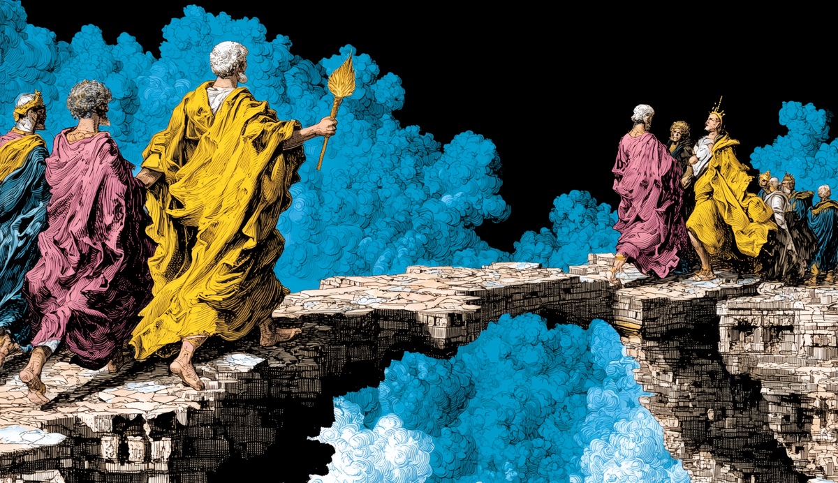 Renaissance-style illustration of an agentic AI bootcamp